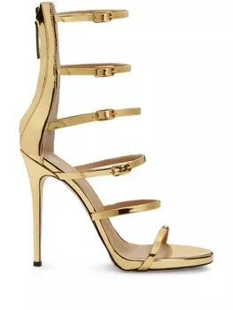 Giuseppe Zanotti босоножки Margaret с ремешками, золотистый