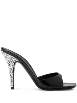 Giuseppe Zanotti босоножки Marthe 85 с кристаллами, черный