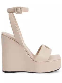 Giuseppe Zanotti босоножки Meissa 130 на платформе, нейтральный цвет