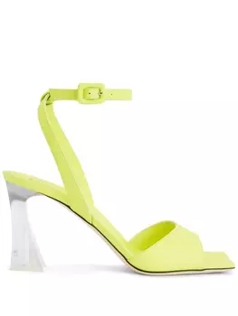 Giuseppe Zanotti босоножки на прозрачном каблуке, желтый