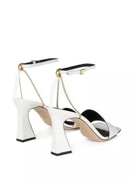 Giuseppe Zanotti босоножки на скульптурном каблуке, белый