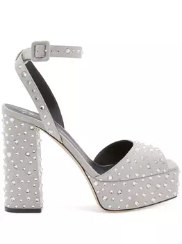 Giuseppe Zanotti босоножки New Betty Sparkle 120 на платформе, серый