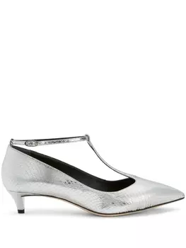 Giuseppe Zanotti босоножки Olivia 35 с эффектом металлик, серебристый