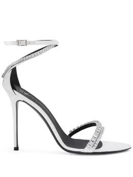 Giuseppe Zanotti босоножки с эффектом металлик, белый