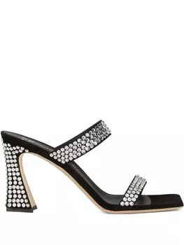 Giuseppe Zanotti босоножки с кристаллами, черный