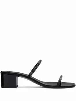 Giuseppe Zanotti босоножки со стразами, черный