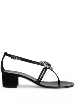 Giuseppe Zanotti босоножки Tarassacum 40 с кристаллами, черный