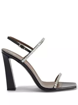 Giuseppe Zanotti босоножки Valentine 80 с кристаллами, черный
