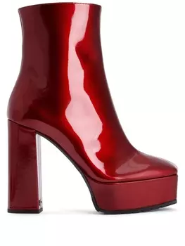 Giuseppe Zanotti ботильоны Morgana на платформе, красный