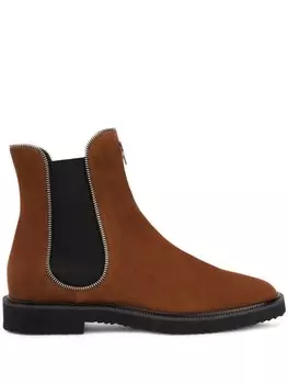 Giuseppe Zanotti ботинки с молниями, коричневый