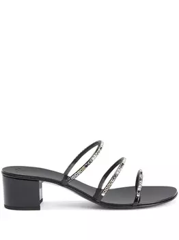 Giuseppe Zanotti декорированные босоножки Dark Colorful 40, черный