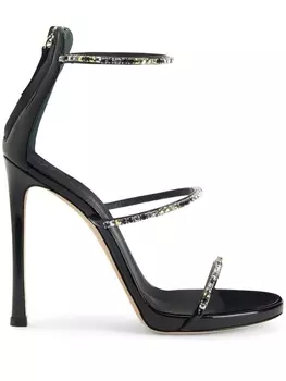 Giuseppe Zanotti декорированные босоножки Harmony Dark Colorful 120, черный