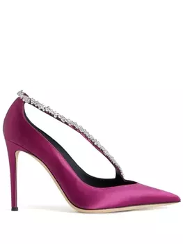 Giuseppe Zanotti декорированные туфли Filipa Crystal, розовый