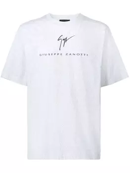Giuseppe Zanotti digital-print cotton T-shirt, белый