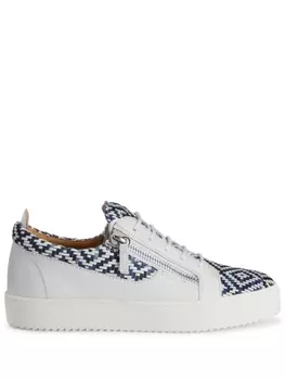Giuseppe Zanotti Frankie geometric-pattern print sneakers, белый
