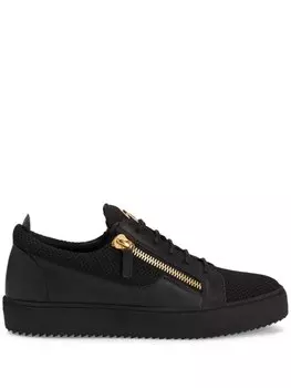 Giuseppe Zanotti Frankie logo-lettering sneakers, черный