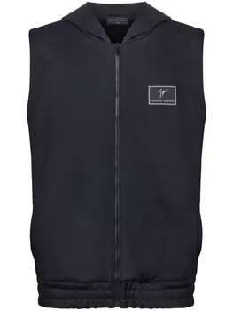 Giuseppe Zanotti hooded zip-up gilet, черный