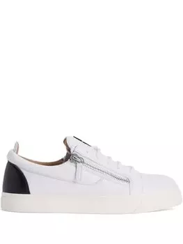 Кеды Giuseppe Zanotti Frankie кожаные с молниями, белый