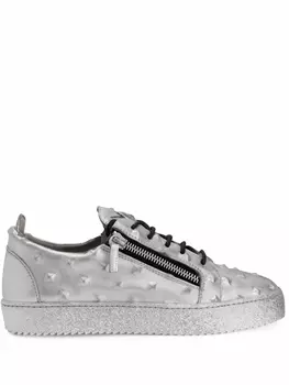 Giuseppe Zanotti кеды Frankie с заклепками, серебристый