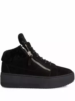 Giuseppe Zanotti кеды Kriss с меховой подкладкой, черный