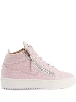 Giuseppe Zanotti кеды Kriss с монограммой, розовый