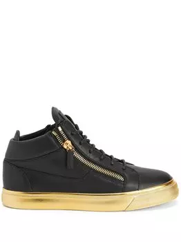 Giuseppe Zanotti кеды Kriss с подошвой металлик, черный