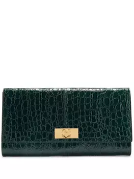 Giuseppe Zanotti клатч Montserrat Croco, зеленый