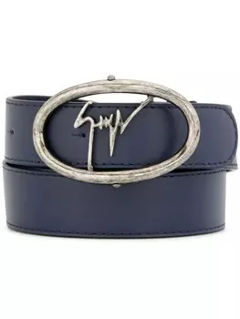Giuseppe Zanotti кожаный ремень Lane, синий