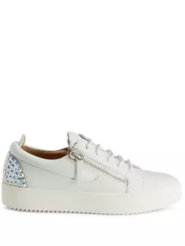 Giuseppe Zanotti кроссовки Gail со стразами, белый