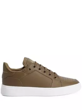 Giuseppe Zanotti кроссовки на шнуровке, зеленый