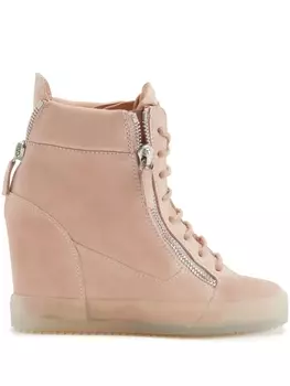 Giuseppe Zanotti кроссовки на танкетке, розовый