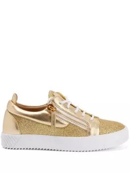 Giuseppe Zanotti кроссовки Nicki с блестками, золотистый
