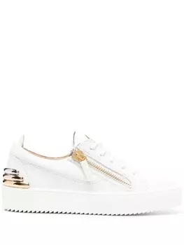 Giuseppe Zanotti кроссовки с молниями, белый