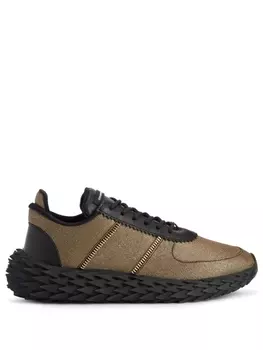 Giuseppe Zanotti кроссовки Urchin с нашивкой-логотипом, золотистый