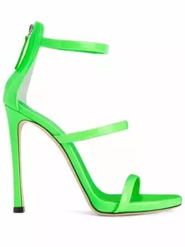 Giuseppe Zanotti лакированные босоножки Harmony, зеленый