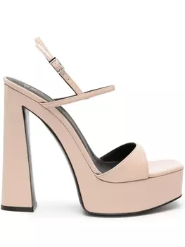 Giuseppe Zanotti лакированные босоножки Sylvy 145, нейтральный цвет
