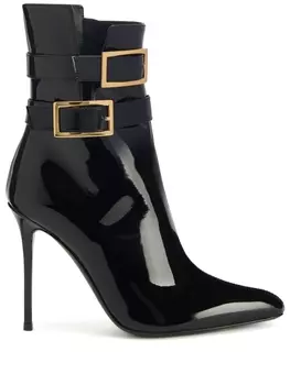 Giuseppe Zanotti лакированные ботильоны Pearlie 105, черный