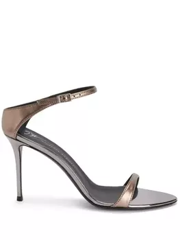 Giuseppe Zanotti ламинированные босоножки Beverlee 105, коричневый