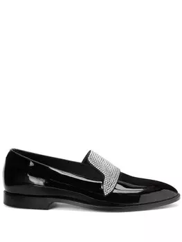 Giuseppe Zanotti лоферы Eflamm с кристаллами, черный