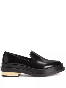 Giuseppe Zanotti лоферы Malick с эффектом металлик, черный