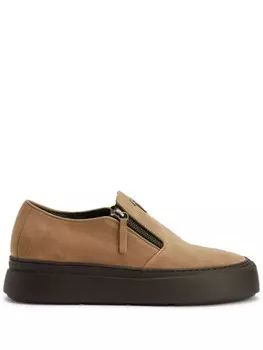 Giuseppe Zanotti лоферы Mike Zip, коричневый