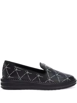 Giuseppe Zanotti лоферы Tim с логотипом, черный