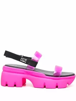 Giuseppe Zanotti массивные сандалии с открытым носком, розовый