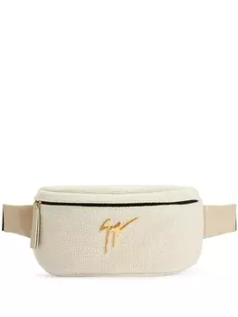 Giuseppe Zanotti Mirto canvas belt bag, нейтральный цвет