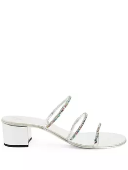 Giuseppe Zanotti мюли Dark Colorful 40, серебристый