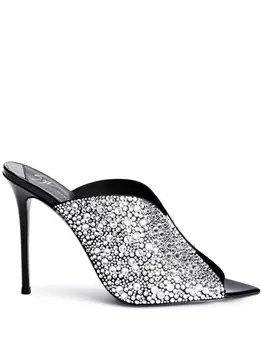 Giuseppe Zanotti мюли Intriigo Crystal, черный