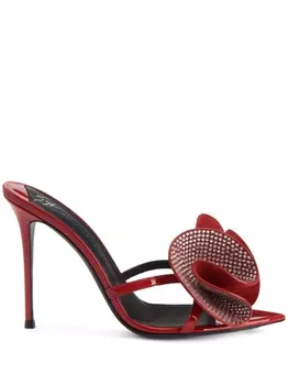Giuseppe Zanotti мюли с аппликацией, красный