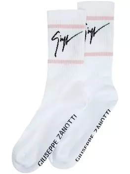 Giuseppe Zanotti носки вязки интарсия, белый