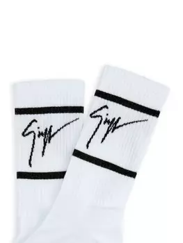 Giuseppe Zanotti носки вязки интарсия, белый