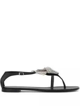 Giuseppe Zanotti сандалии Calla Flower, черный